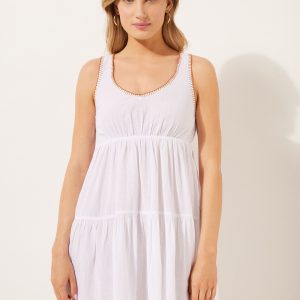 Embroidered Mini Dress