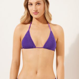 Triangle Swimsuit Top Metallic Glow