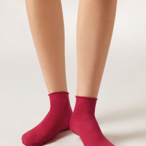 Cuffless Short Socks in Cotton