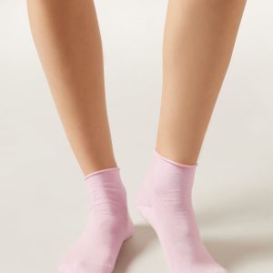 Cuffless Short Socks in Cotton