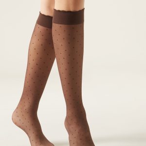 Patterned knee-high socks